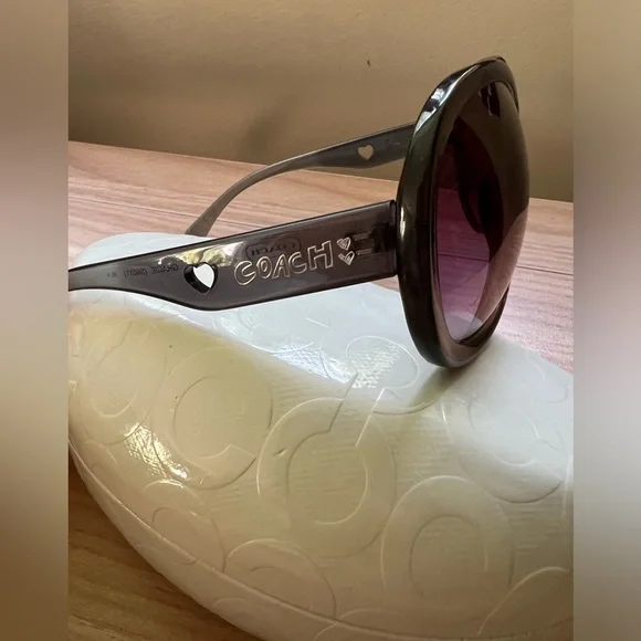 Coach Gracie Sunglasses in Purple (poppy collection) w Hardshell Case! - Picture 5 of 15